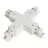 Connecteur triphasé forme X - Blanc